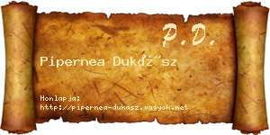 Pipernea Dukász névjegykártya